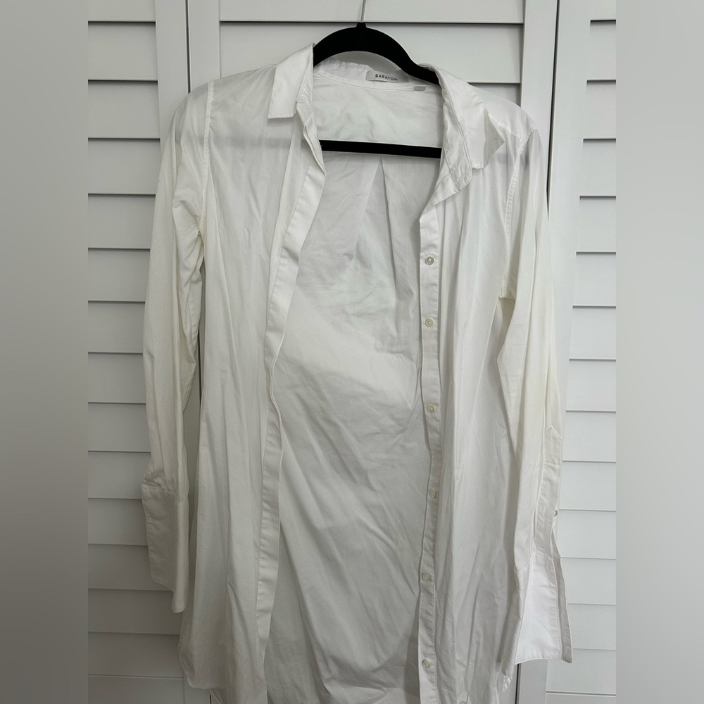 Aritzia Babaton White Shirt Dress
